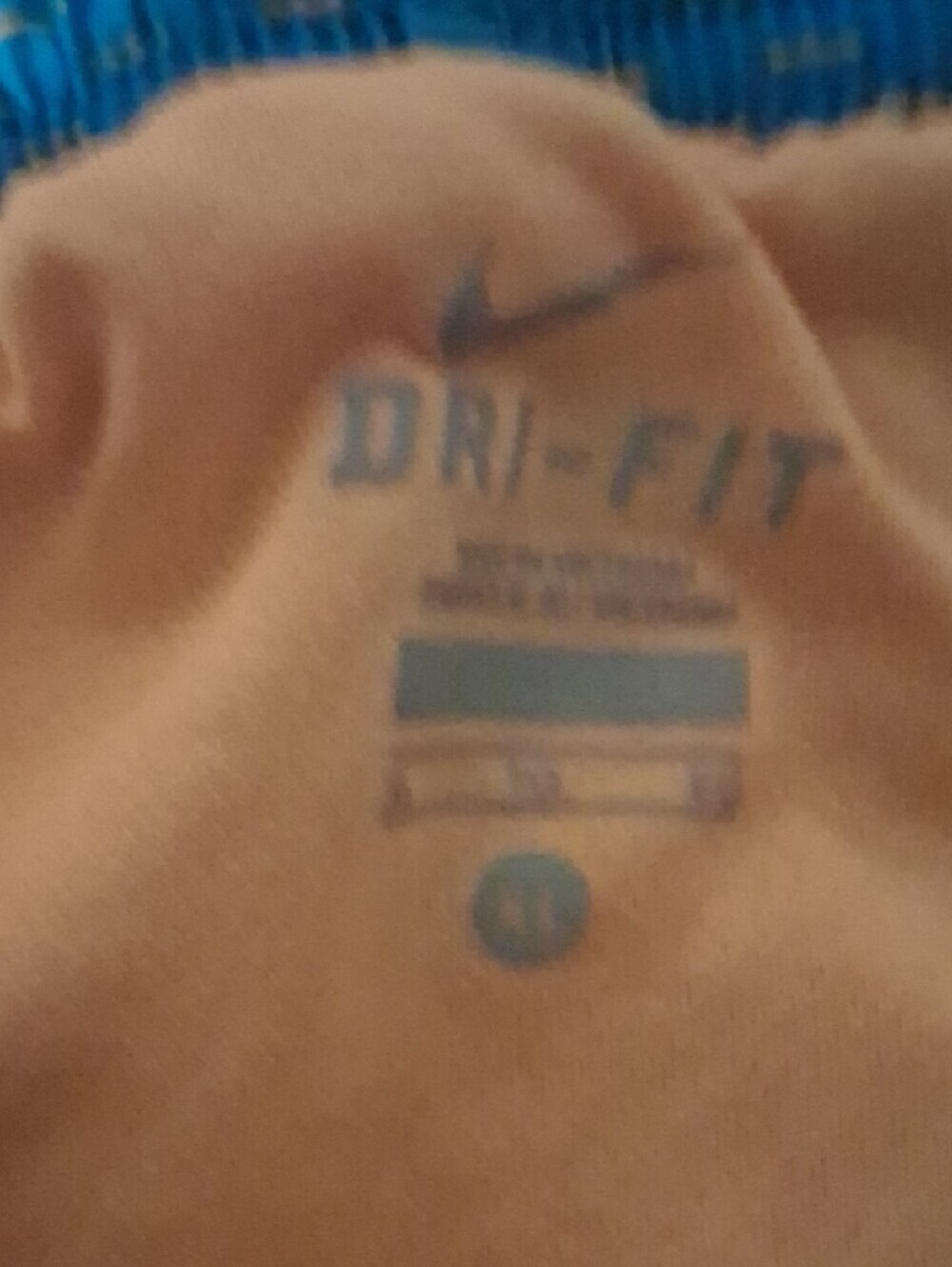 Nike Dri-Fit Men's XL Blue Orange Dotted Athletic Shorts - Picture 5 of 5